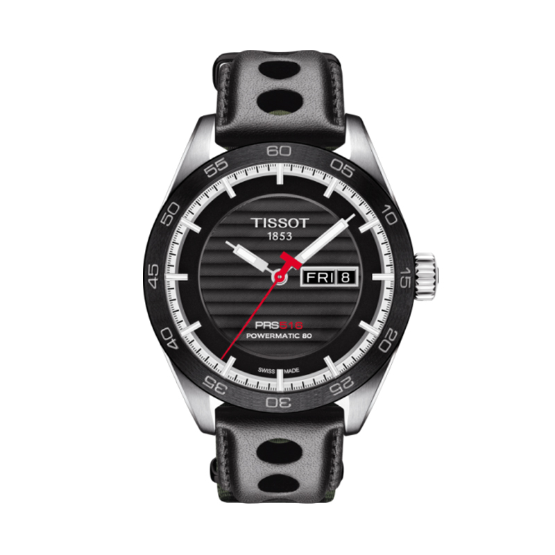 Tissot PRS 516 Powermatic 80 man watch steel leather T1004301605100
