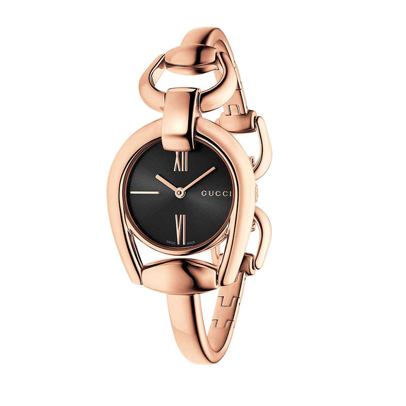 Gucci Horsebit Lady Watch Steel Pvd YA139507