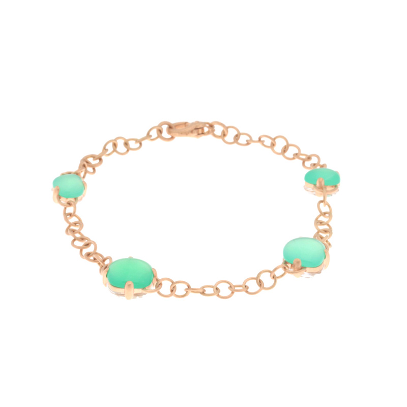 Pomellato Capri Bracelet In Rose Gold And Chrysoprase a705wo7jcp