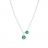 Collana Pendente Double Verde Paraiba