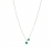 Collana Pendente Double Verde Paraiba