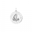 Large charm boat set in silver