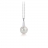 White gold necklace with pearl and diamonds