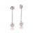 White gold earrings with pearls and diamonds